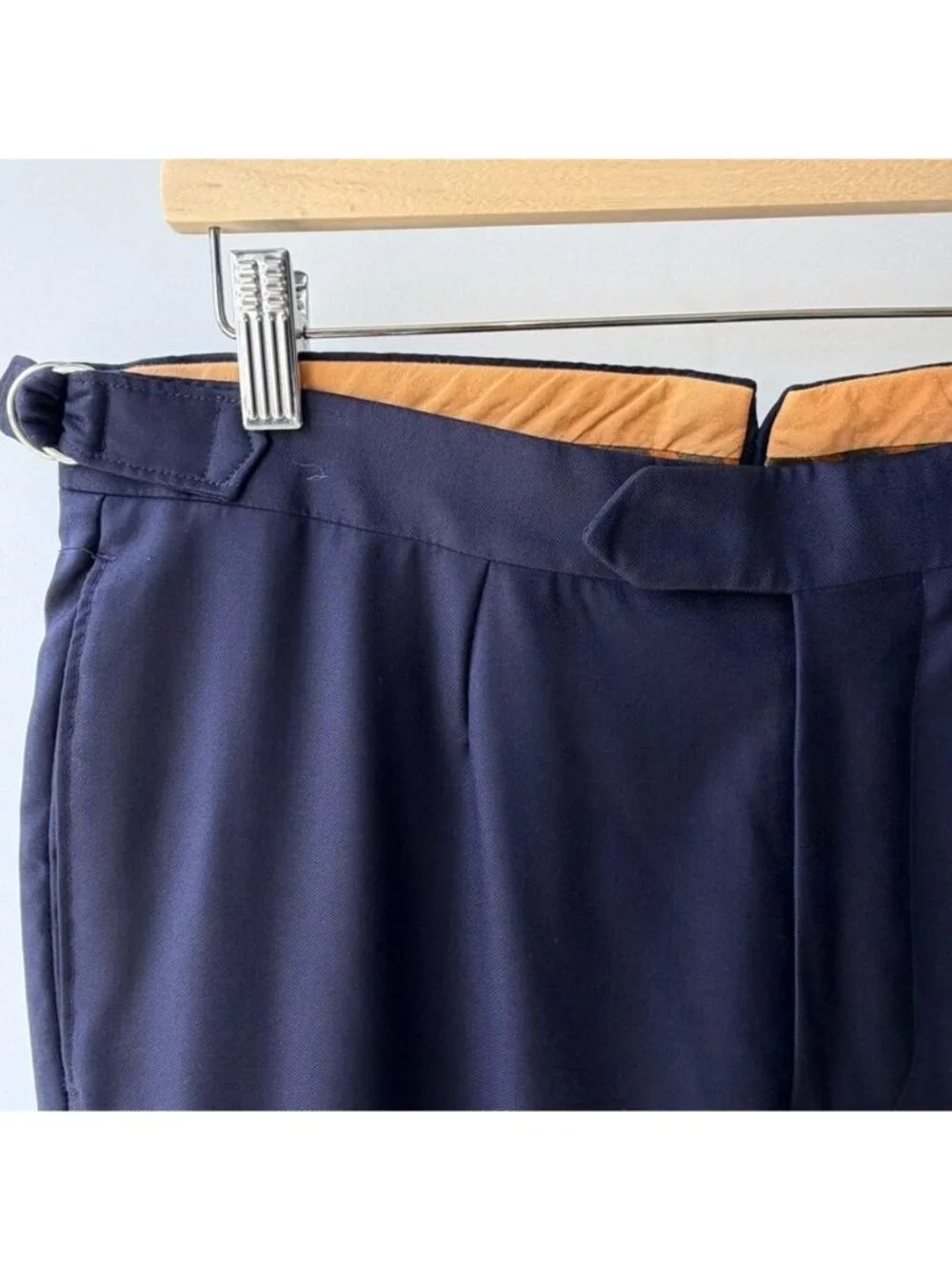 Phineas Cole Navy Blue Pleated Wool Dress Pants Men's Size 32-33 H84